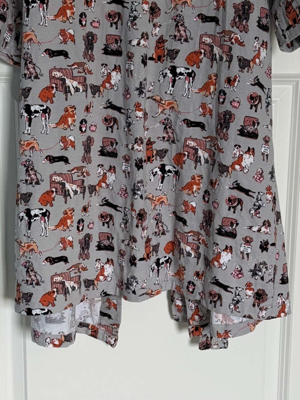 Vera Bradley Gray Dog Show Knit Robe Size S/M 54510 - Picture 10 of 13